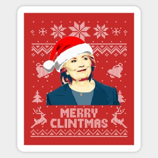 Hillary Clinton Merry Clintmas Sticker